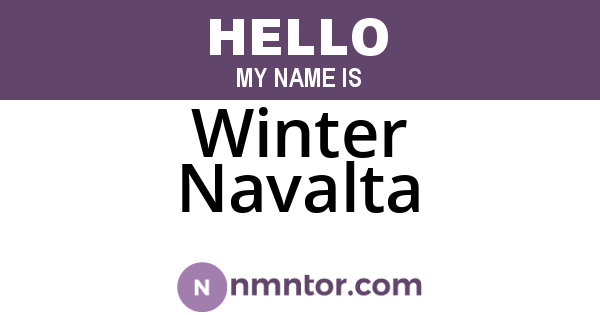 Winter Navalta