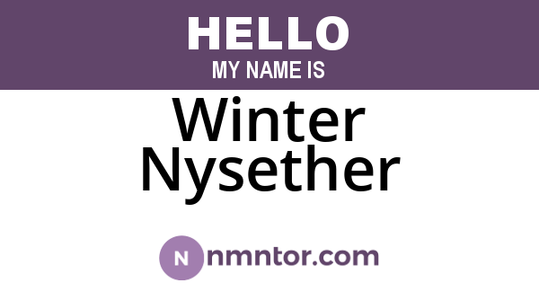 Winter Nysether
