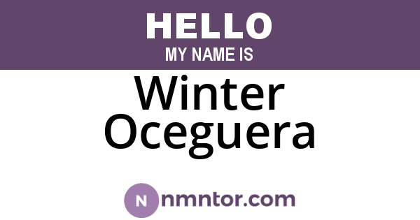 Winter Oceguera