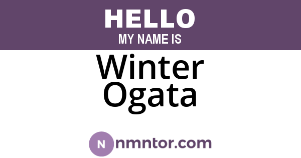 Winter Ogata