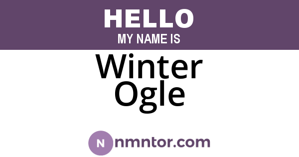 Winter Ogle