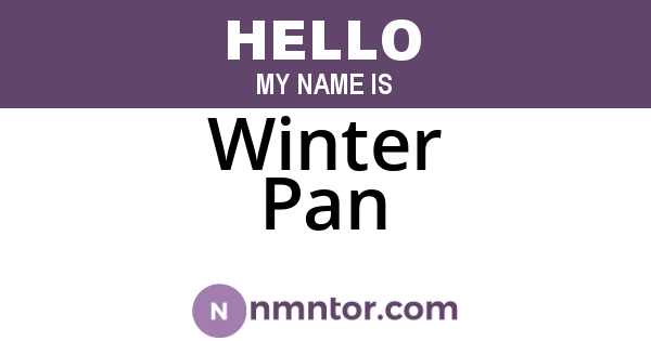 Winter Pan