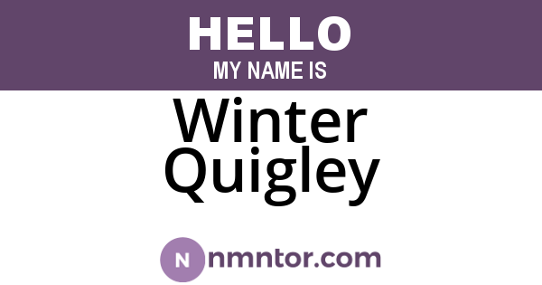 Winter Quigley