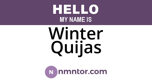 Winter Quijas