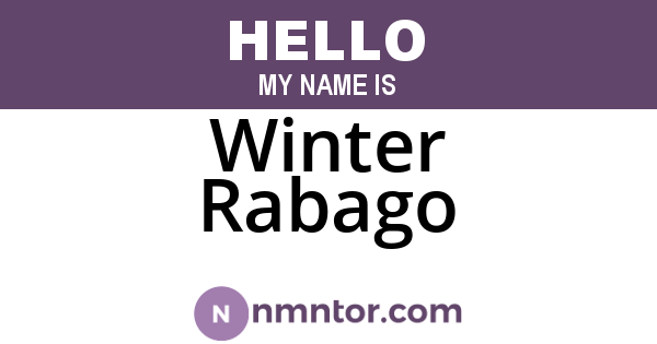 Winter Rabago