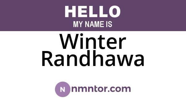 Winter Randhawa