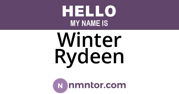 Winter Rydeen