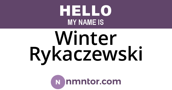 Winter Rykaczewski