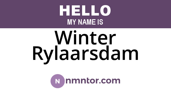 Winter Rylaarsdam