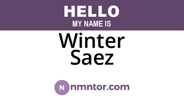 Winter Saez