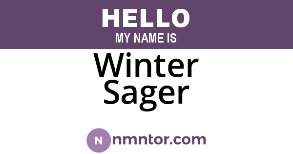 Winter Sager