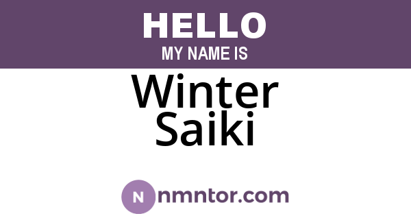 Winter Saiki
