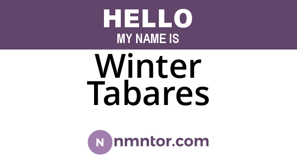 Winter Tabares