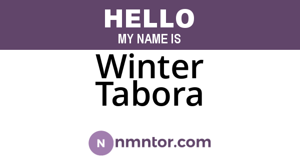 Winter Tabora