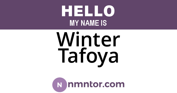 Winter Tafoya