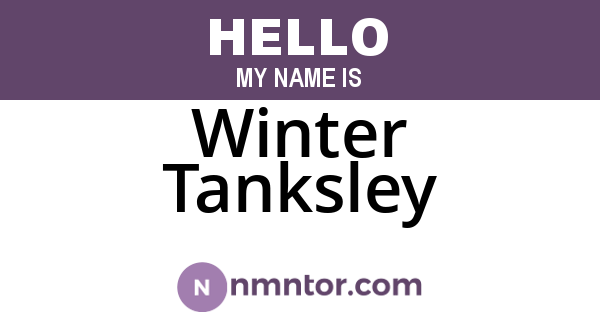 Winter Tanksley