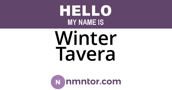 Winter Tavera