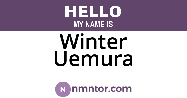 Winter Uemura