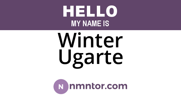 Winter Ugarte