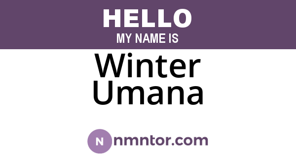 Winter Umana