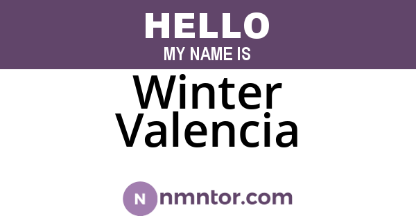 Winter Valencia