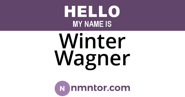 Winter Wagner