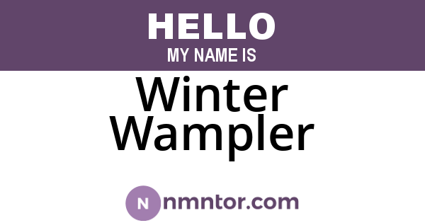 Winter Wampler