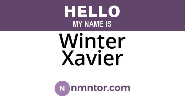Winter Xavier