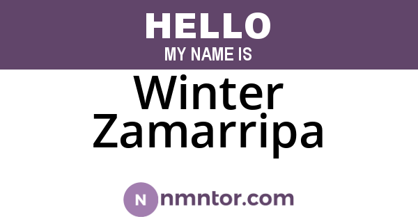 Winter Zamarripa