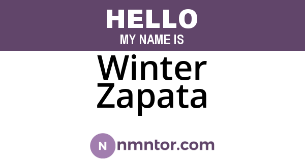 Winter Zapata