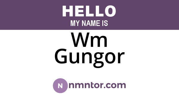 Wm Gungor