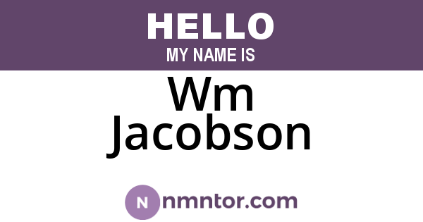 Wm Jacobson
