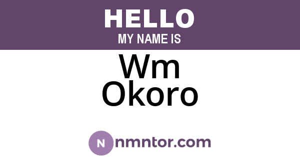 Wm Okoro