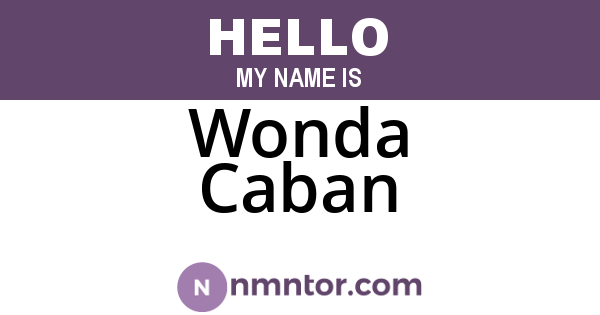 Wonda Caban