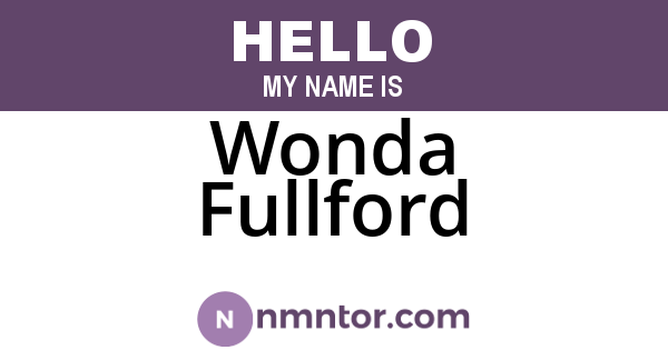 Wonda Fullford