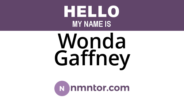 Wonda Gaffney