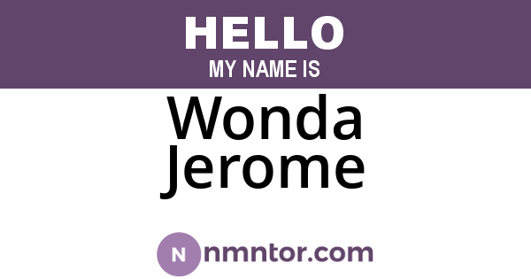 Wonda Jerome