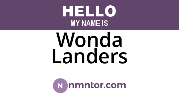 Wonda Landers