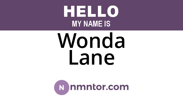 Wonda Lane