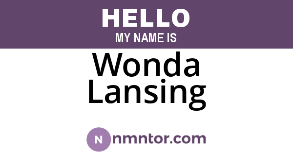 Wonda Lansing