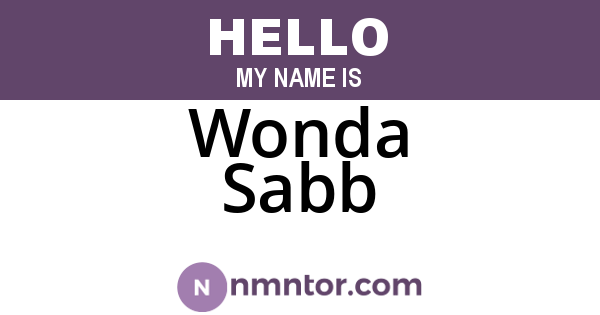 Wonda Sabb