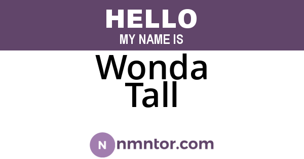 Wonda Tall