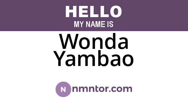 Wonda Yambao