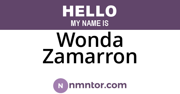 Wonda Zamarron
