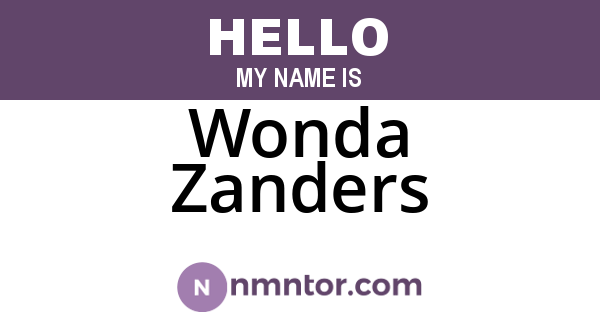 Wonda Zanders
