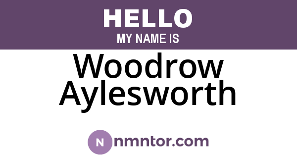 Woodrow Aylesworth
