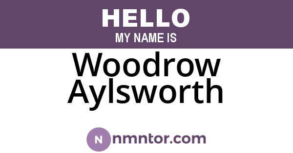 Woodrow Aylsworth