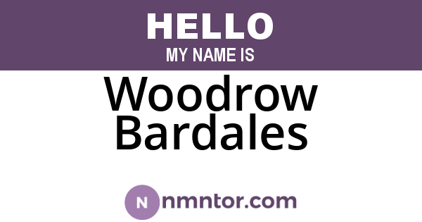 Woodrow Bardales
