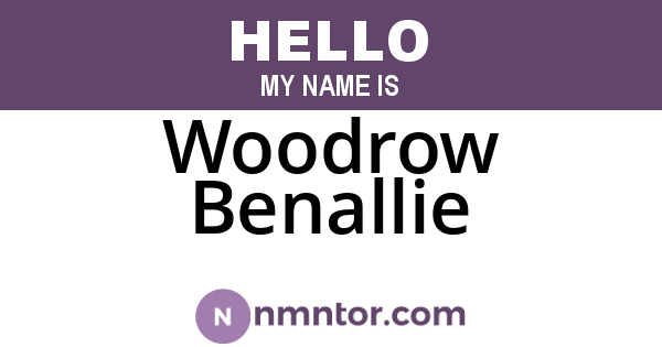 Woodrow Benallie