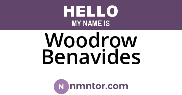 Woodrow Benavides